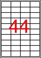 Apli COR_LCA10050 Etikett, 48,5x25,4 mm, poliészter, kerekített sarkú, APLI, átlátszó kép