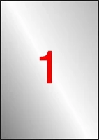 Apli COR_LCA10071 Etikett, 210x297 mm, poliészter, időjárásálló, ezüst, 20 etikett/csomag kép