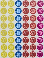 Apli COR_LCA101232 Etikett, árengedmény, 24 mm, kör, színes, 240 etikett/csomag, -20-50% kép