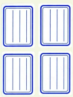 Apli COR_LCA10195 Füzetcímke, kék szegélyes, vonalas, 38x50 mm, 20 db, kép