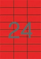 Apli COR_LCA11836 Etikett, 70x37 mm, színes, piros, 2400 etikett/csomag kép