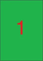 Apli COR_LCA11841 Etikett, 210x297 mm, színes, zöld, 100 etikett/csomag kép