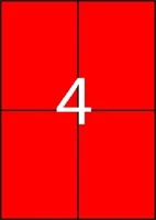 Apli COR_LCA12993 Etikett, 105x148 mm, színes, piros, 80 etikett/csomag kép
