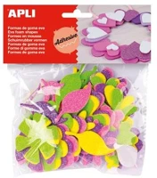 Apli COR_LCA13078 Moosgumi, öntapadó, glitteres, virágok,  kids 