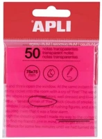 Apli COR_LCA19570 öntapadó jegyzettömb, átlátszó, vízálló, 75x75 mm, 50 lap, apli kép