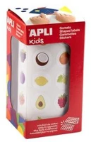 Apli COR_LCA19714 fejlesztő matricák, 20mm, gyümölcs, apli kids 