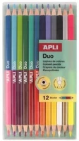 Apli COR_LCA20081D színes ceruza készlet, kétvégű, háromszögletű, apli 