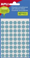 Apli COR_LCA2045 Etikett, 8 mm kör, kézzel írható, színes, kék, 288 etikett/csomag kép