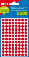 Apli COR_LCA2081 Etikett, 8 mm kör, kézzel írható, színes, neon piros, 288 etikett/csomag kép