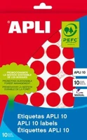 Apli COR_LCA2740 Etikett, 16 mm kör, kézzel írható, színes, piros, 432 etikett/csomag kép