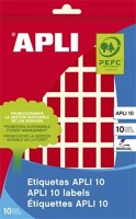 Apli COR_LCA2752 Etikett, 12x18 mm, kézzel írható, színes, kerekített sarkú, APLI, piros kép