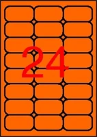 Apli COR_LCA2871 Etikett, 64x33,9 mm, színes, kerekített sarkú, APLI, neon narancs, 480 kép
