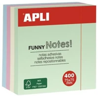 Apli COR_LNP10972 Öntapadó jegyzettömb, 75x75 mm, 400 lap,  