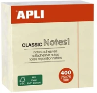 Apli COR_LNP11597 Öntapadó jegyzettömb, 75x75 mm, 400 lap,  