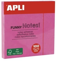 Apli COR_LNP11898 Öntapadó jegyzettömb, 75x75 mm, 100 lap,  