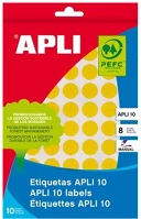 Apli LCA2730 Etikett  kör 10mm sárga kézzel írható 1008 etikett/csomag kép