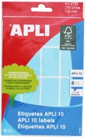 Apli LCA2755 Etikett címke, 25x40mm, kerekített sarkú kézzel írható 128 címke/csomag,  kék kép