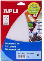 Apli LCA7107ROB Etikett 105x148 mm a5 hordozón 30 etikett/csomag utolsó 2 csomag kép