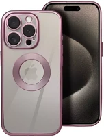 Apple 100166 Glam  iphone 16 pro szilikon tok kameravédő-lencsével, rozéarany kép