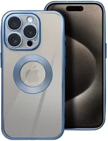 Apple 100169 Glam  iphone 16 pro max szilikon tok kameravédő-lencsével, kék kép