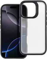 Apple 106292 Neo  iphone 17e / iphone 16e kemény hátlap tok, átlátszó/fekete kép