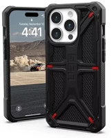 Apple 114278113940 Uag monarch iphone 15 pro hátlap tok, kevlár fekete kép