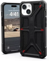 Apple 114289113940 Uag monarch iphone 15 hátlap tok, kevlár fekete kép