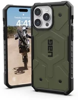 Apple 114301117272 Uag pathfinder magsafe  iphone 15 pro max hátlap tok, olive drab kép