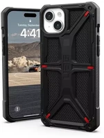 Apple 114309113940 Uag monarch iphone 15 plus hátlap tok, kevlár fekete kép