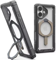 Apple 114526113136 Uag plasma xte iphone 17 hátlap tok kitámasztóval, magsafe, ash/titanium kép