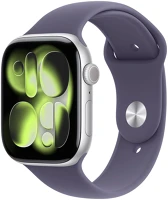 Apple 3P292Z/A watch s11 cellular 46mm silver aluminium case with purple fog sport band - m kép