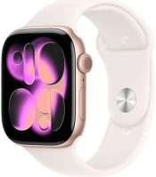 Apple 3P306Z/A watch s11 gps 42mm rose gold aluminium case with light blush sport band - s/m kép