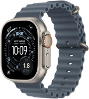 Apple 3P337Z/A watch ultra 3 cellular 49mm natural titanium case with anchor blue ocean band kép
