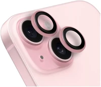 Apple 57983125786 iphone 15/ 15 plus tempered glass kamera védő üvegfólia, rózsaszín kép