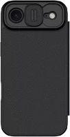 Apple 57983127544 Nillkin qin pro  iphone air (2025) bőr flip tok, fekete kép
