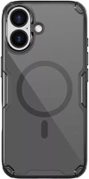 Apple 57983127782 Nillkin nature pro  iphone 17 mágneses hátlap tok, átlátszó-fekete kép