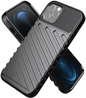 Apple 67788 Forcell thunder hátlap tok iphone 13 pro, fekete kép