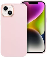 Apple 74552 iphone 14 közepesen ütésálló tok kameravédő kerettel, rózsaszín kép