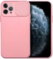 Apple 75054 Slide iphone 11 pro, kameravédős szilikon tok, rózsaszín kép