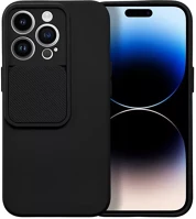 Apple 75070 Slide  iphone 13 pro, kameravédős szilikon tok, fekete kép