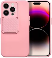 Apple 75072 Slide iphone 13 pro, kameravédős szilikon tok, rózsaszín kép