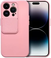 Apple 75084 Slide  iphone 14 pro, kameravédős szilikon tok, rózsaszín kép