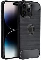 Apple 75780 Forcell carbon hátlap tok,  iphone 15 plus , fekete kép