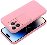 Apple 75939 Slide  iphone 15 plus kameravédős szilikon tok, rózsaszín kép