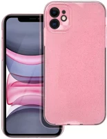 Apple 90811 Clear 2mm  iphone 11 csillámos tok, rózsaszín kép