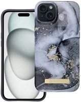 Apple 95576 iphone 15 plus magsafe kompatibilis hátlap tok, márvány minta, szürke kép