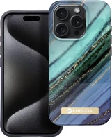 Apple 95580 iphone 15 pro magsafe kompatibilis hátlap tok, márvány minta, jáde zöld kép