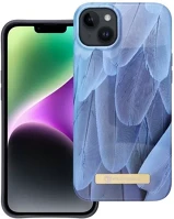 Apple 95607 iphone 14 plus magsafe kompatibilis hátlap tok, madártoll minta, kék kép