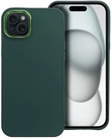 Apple 96306 Frame iphone 15 plus közepesen ütésálló tok kameravédő kerettel, zöld kép