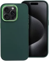 Apple 96312 Frame iphone 15 pro közepesen ütésálló tok kameravédő kerettel, zöld kép